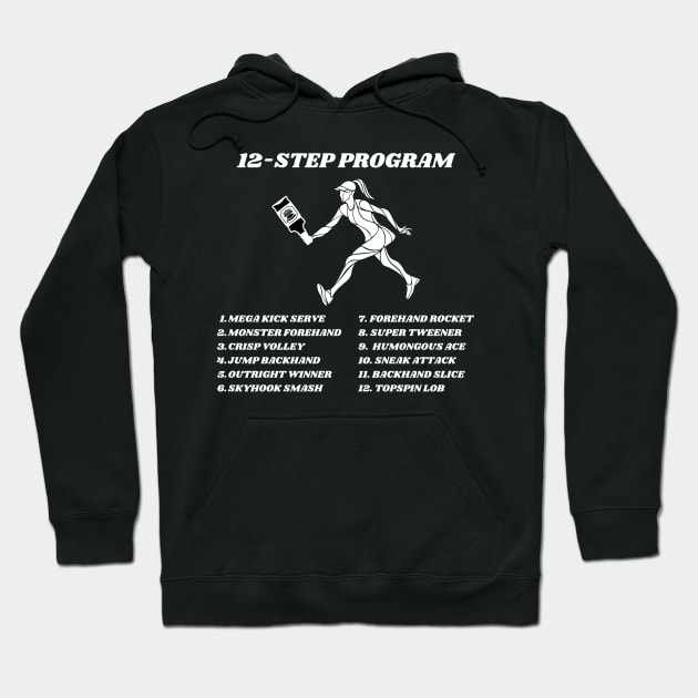 US Open Funny Tennis Addict 12-Step Program Hoodie by TopTennisMerch